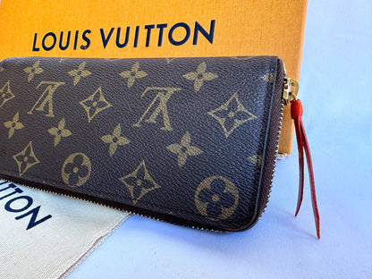 Louis Vuitton Clémence Portefeiulle Wallet Long Brown Monogram Canvas