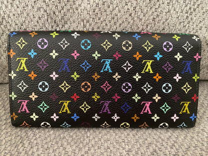 LOUIS VUITTON Monogram Multicolore Portefeuille Sarah Wallet Pistach