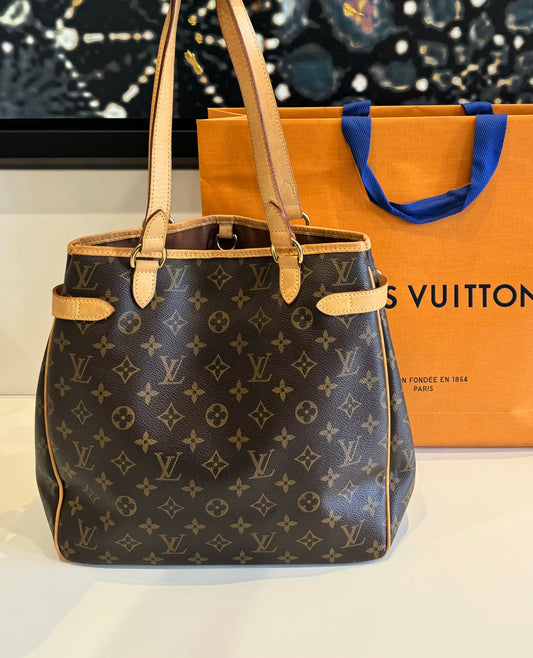 LOUIS VUITTON MONOGRAM BATIGNOLLES VERTICAL HAND TOTE BAG