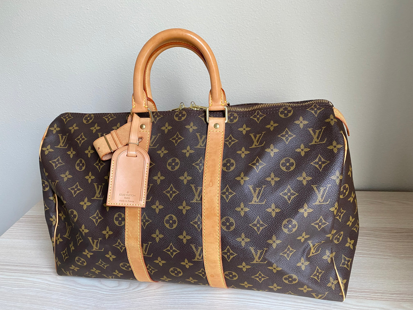 LOUIS VUITTON KEEPALL 45 DUFFLE HANDBAG MONOGRAM