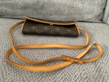 LOUIS VUITTON Pochette Twin PM Monogram Crossbody Shoulder Bag