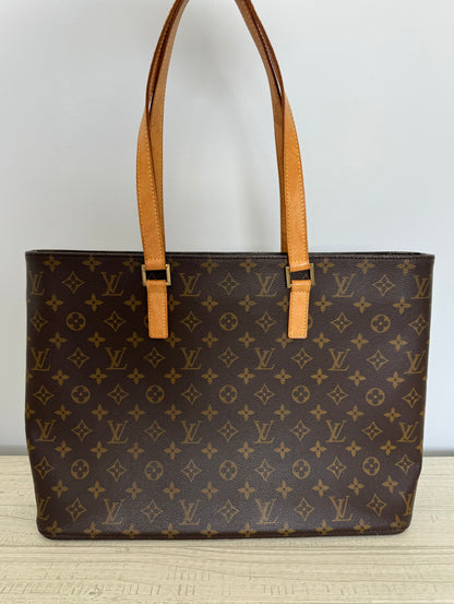 Louis Vuitton LV Luco Brown Monogram Canvas & Leather Tote Bag