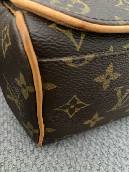 Louis Vuitton Abbesses Messenger Laptop Bag Brown Monogram Canvas
