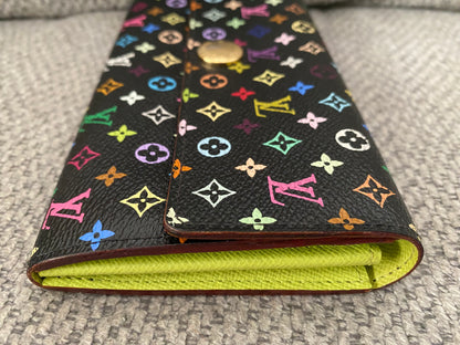 LOUIS VUITTON Monogram Multicolore Portefeuille Sarah Wallet Pistach