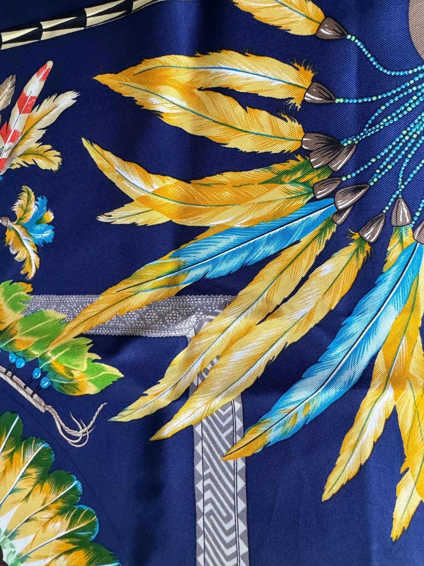 HERMES Brazil Carre 90 by Toutsy 100% Silk Twill Scarf