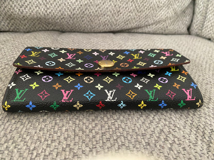 LOUIS VUITTON Monogram Multicolore Portefeuille Sarah Wallet Pistach