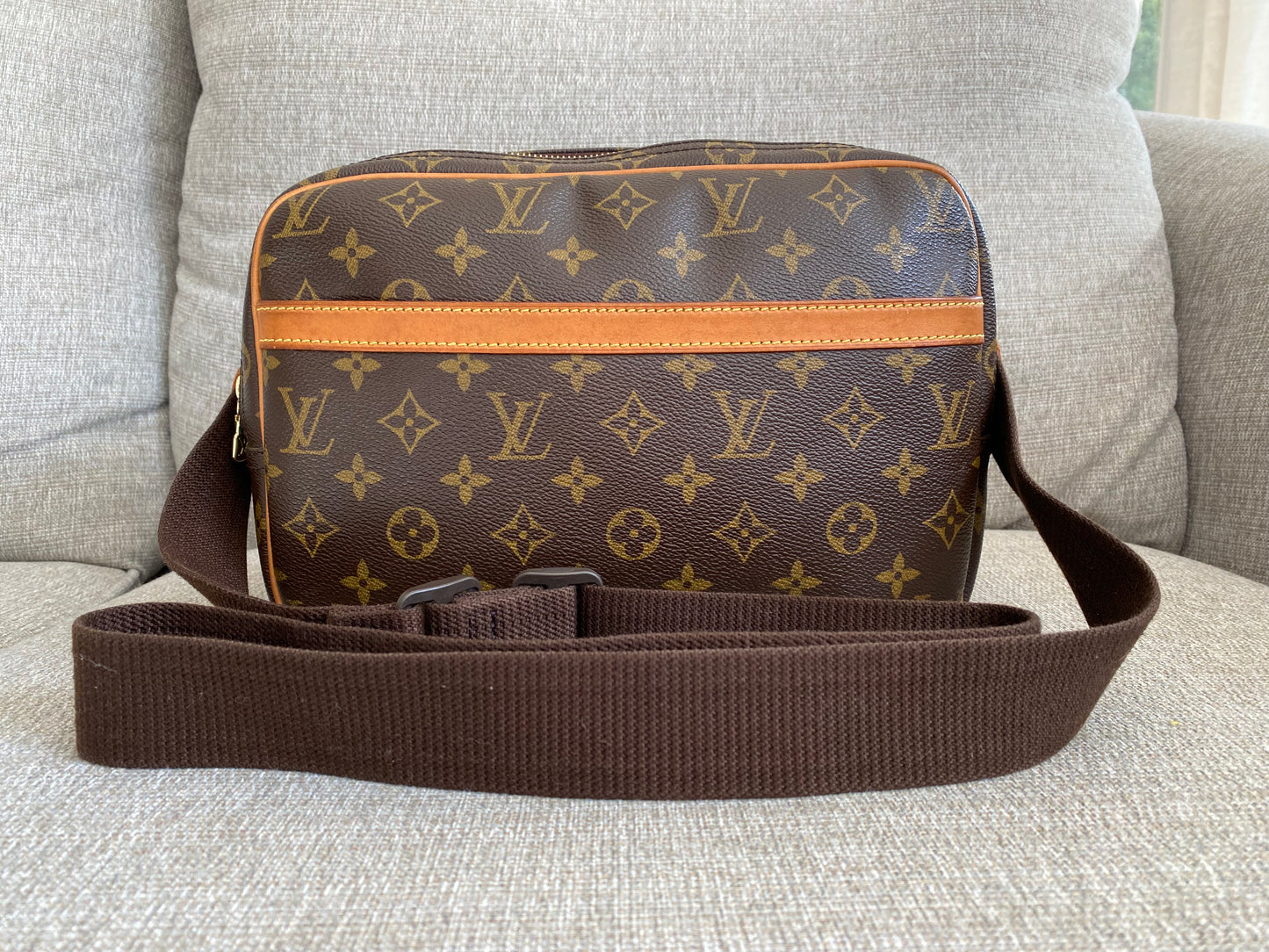 Louis Vuitton LV Reporter PM Crossbody Messenger Bag Brown Monogram