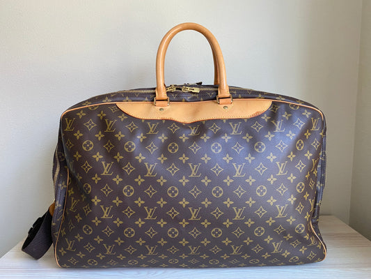 Louis Vuitton Alize 3 Poches Luggage Bag 55 Large Brown Canvas