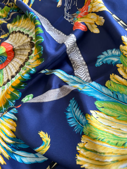 HERMES Brazil Carre 90 by Toutsy 100% Silk Twill Scarf