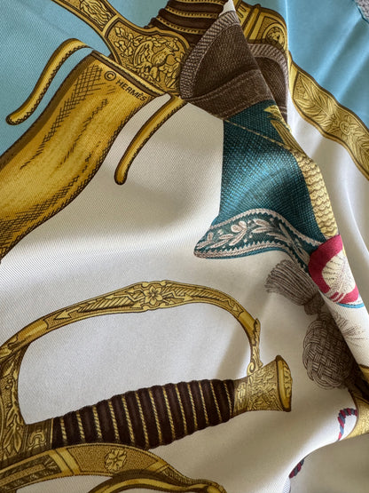 Hermes “Grand Uniforme” Scarf by Joachim Metz 100% Silk