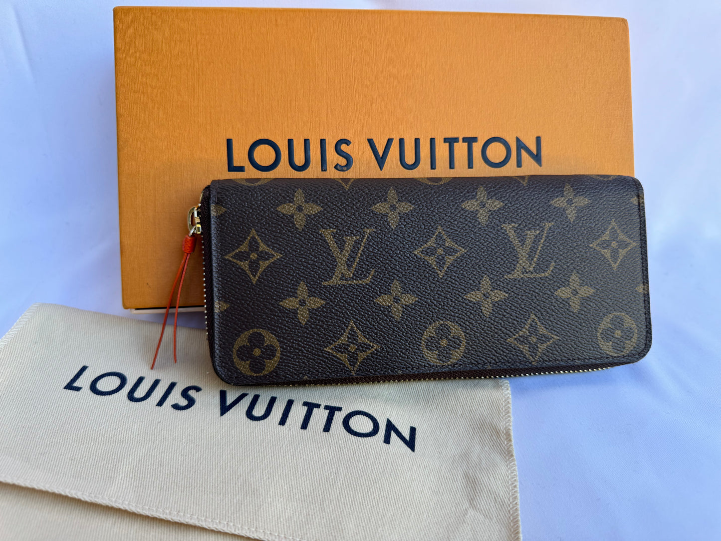 Louis Vuitton Clémence Portefeiulle Wallet Long Brown Monogram Canvas