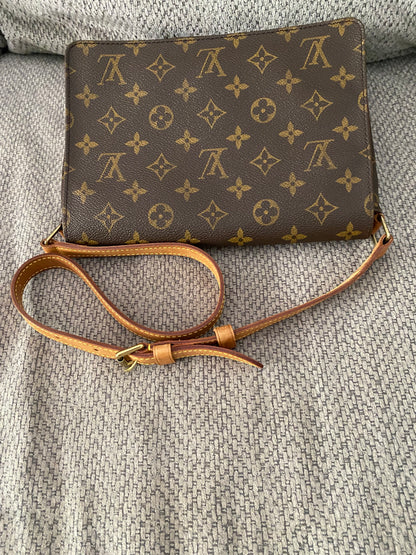 Louis Vuitton Musette Tango Short Shoulder Bag Adjustable Strap Brown Monogram