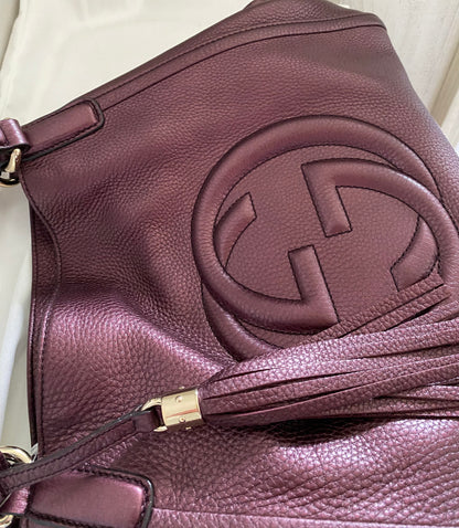 Gucci Soho Interlocking Bordeaux Leather Tote Bag