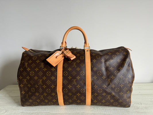 Louis Vuitton Keepall Duffle Bag 55 Monogram