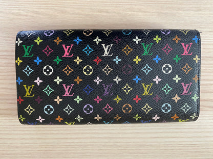 LOUIS VUITTON Monogram Multicolor Sarah Wallet Black Grenade