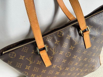 Louis Vuitton Cabas Mezzo Brown Monogram Shoulder Bag