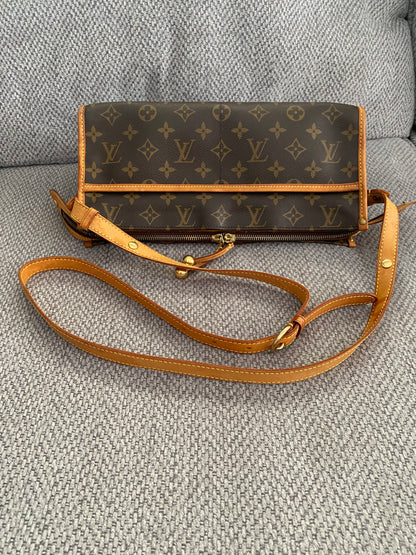 Louis Vuitton Popincourt Shoulder Bag Brown Canvas