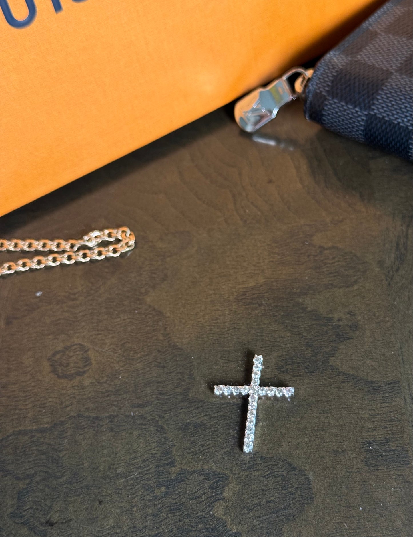 Pendant Cross 14K White Gold Jewelry Charm Natural Diamond 1ct