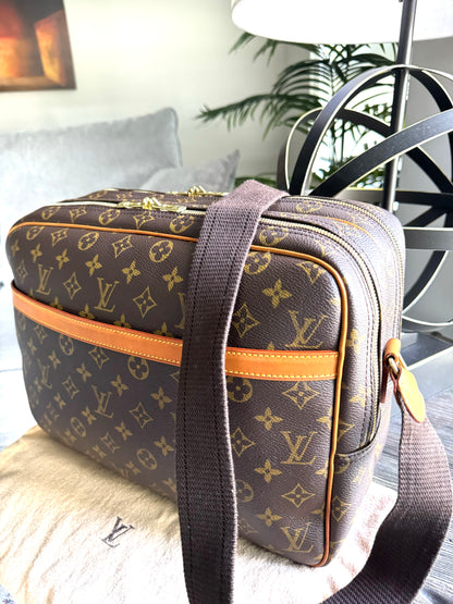 Louis Vuitton Reporter GM Monogram Canvas Crossbody Messenger Travel Bag