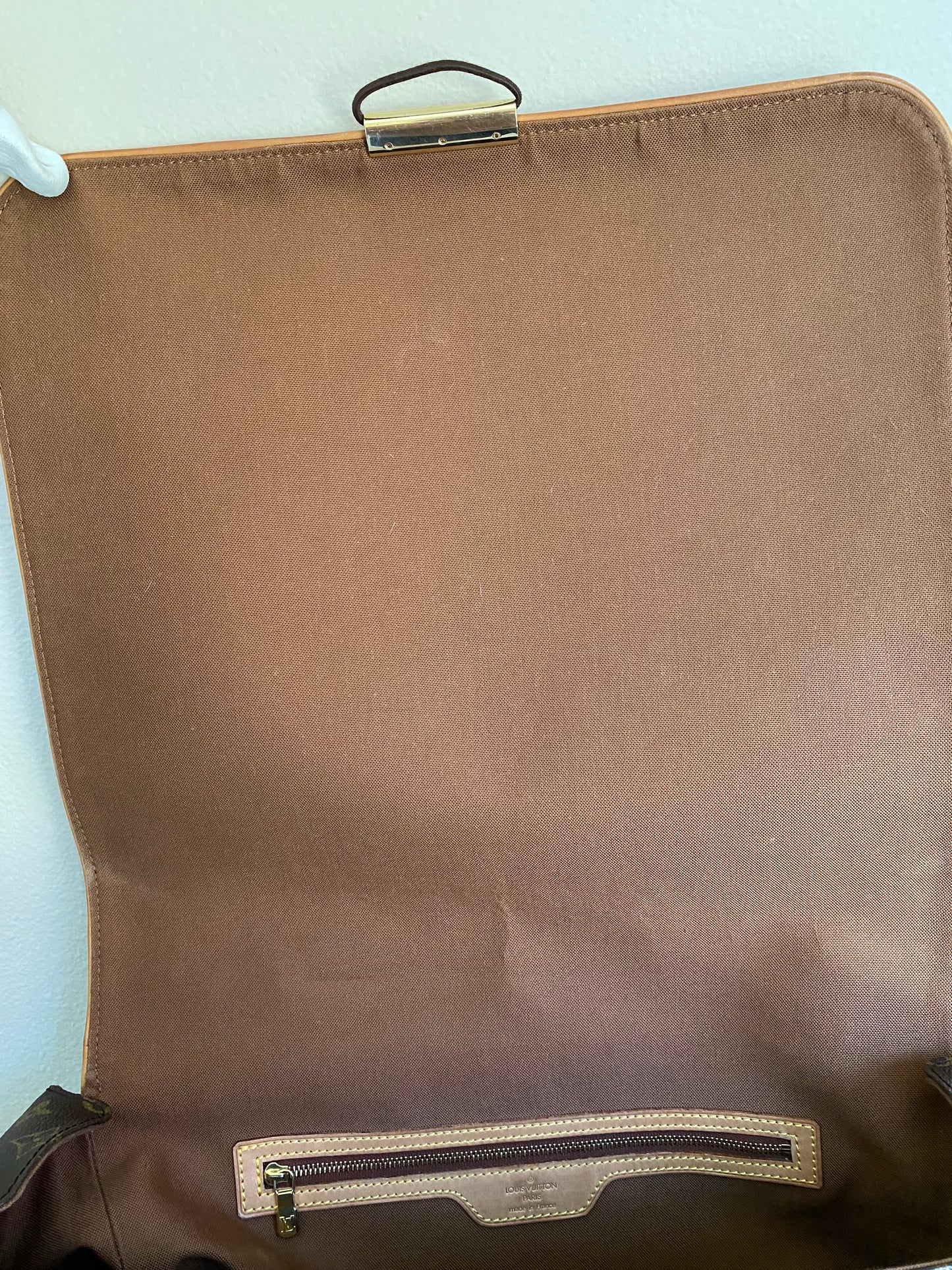 Louis Vuitton Abbesses Messenger Laptop Bag Brown Monogram Canvas
