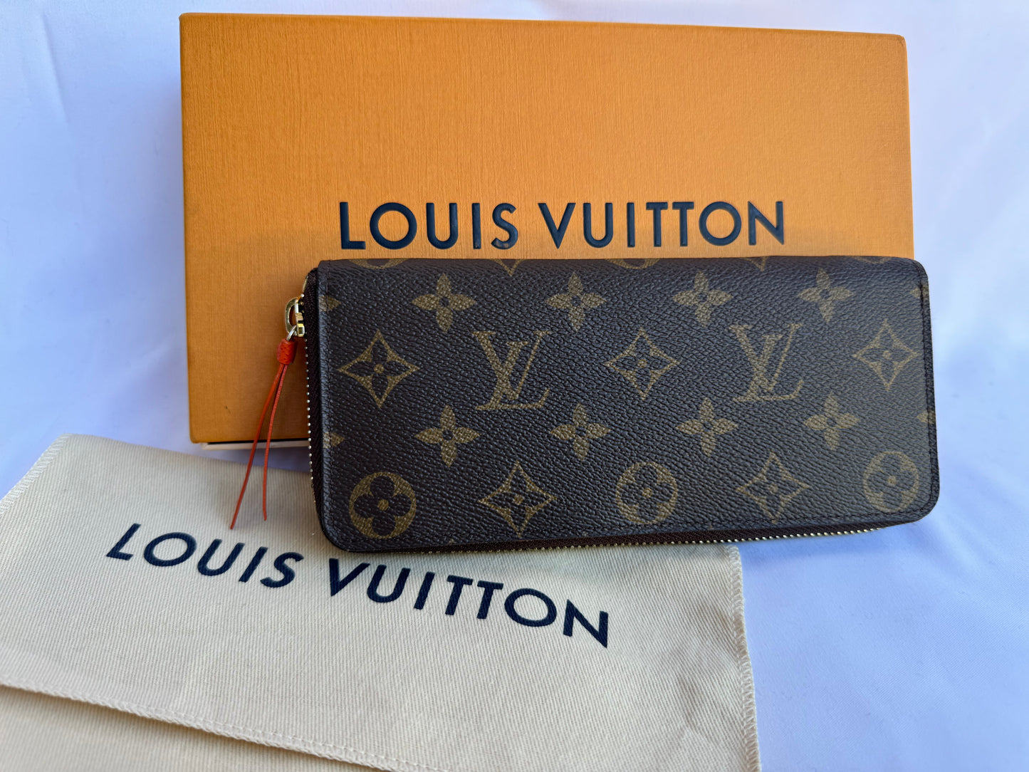 Louis Vuitton Clémence Portefeiulle Wallet Long Brown Monogram Canvas