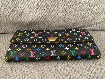 LOUIS VUITTON Monogram Multicolore Portefeuille Sarah Wallet Pistach