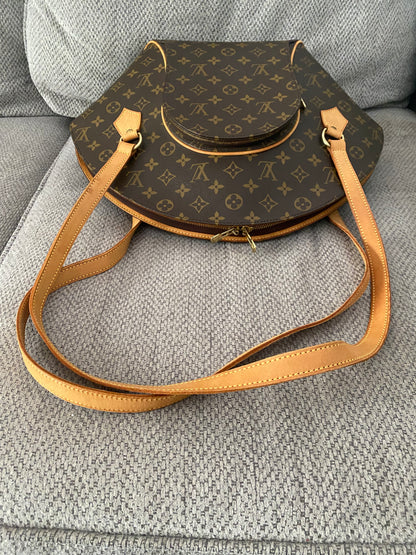 Louis Vuitton Ellipse GM Shoulder Bag Brown Canvas