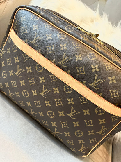 Louis Vuitton Reporter GM Messenger Crossbody Travel Bag Brown Monogram Canvas