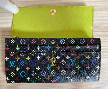 Louis Vuitton Monogram Multicolor Portefeuille Sarah BK Pistache Wallet