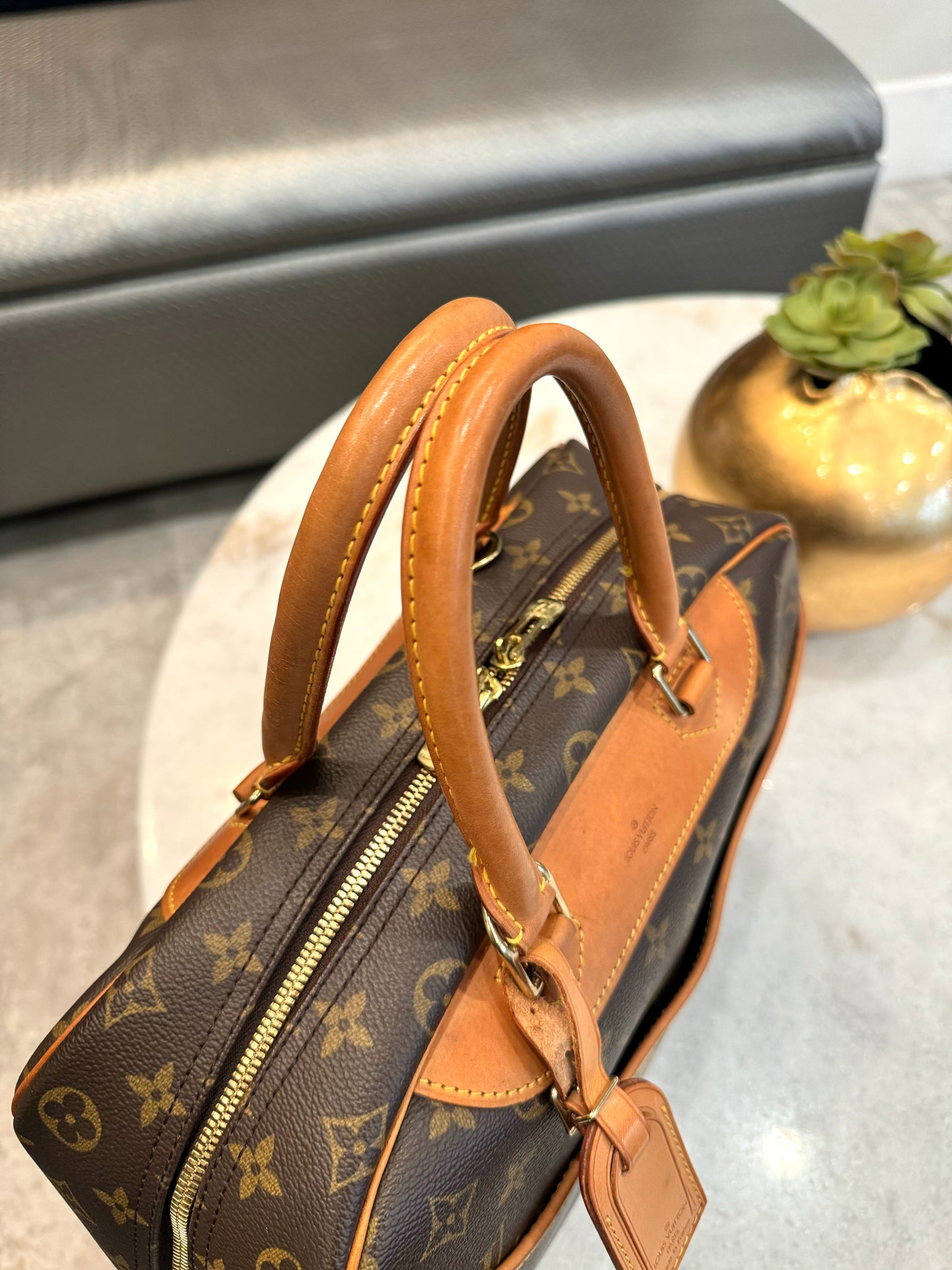 Louis Vuitton LV Hand Bag  Deauville Brown Monogram