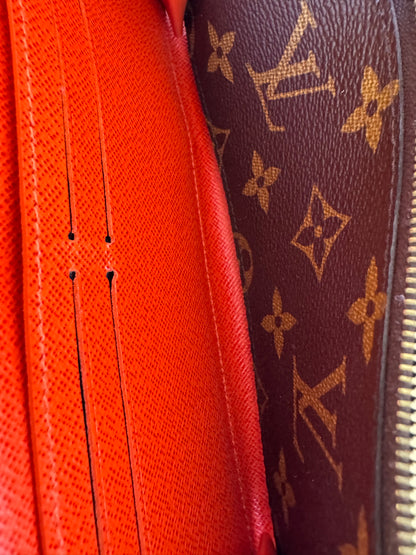 Louis Vuitton Clémence Portefeiulle Wallet Long Brown Monogram Canvas