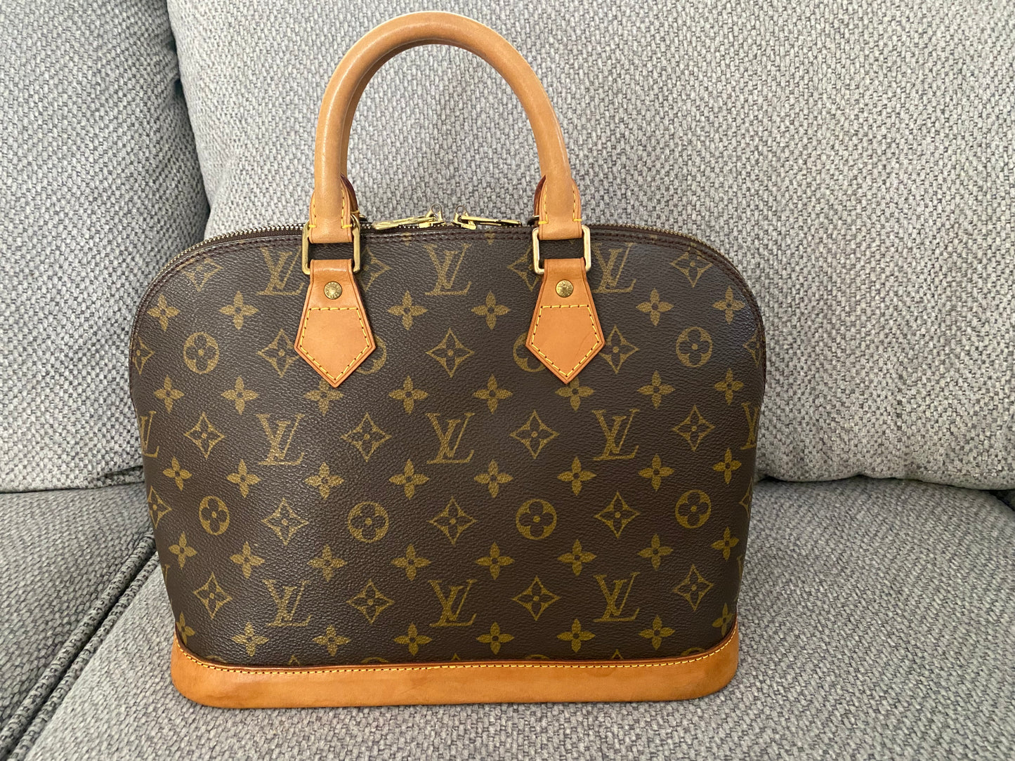 Louis Vuitton Alma Shoulder Bag PM Brown Canvas/Leather