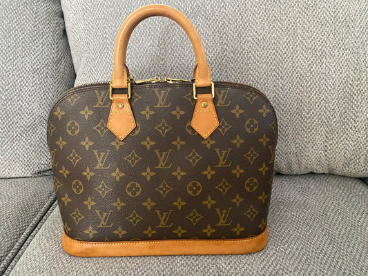 Louis Vuitton Alma Shoulder Bag PM Brown Canvas/Leather