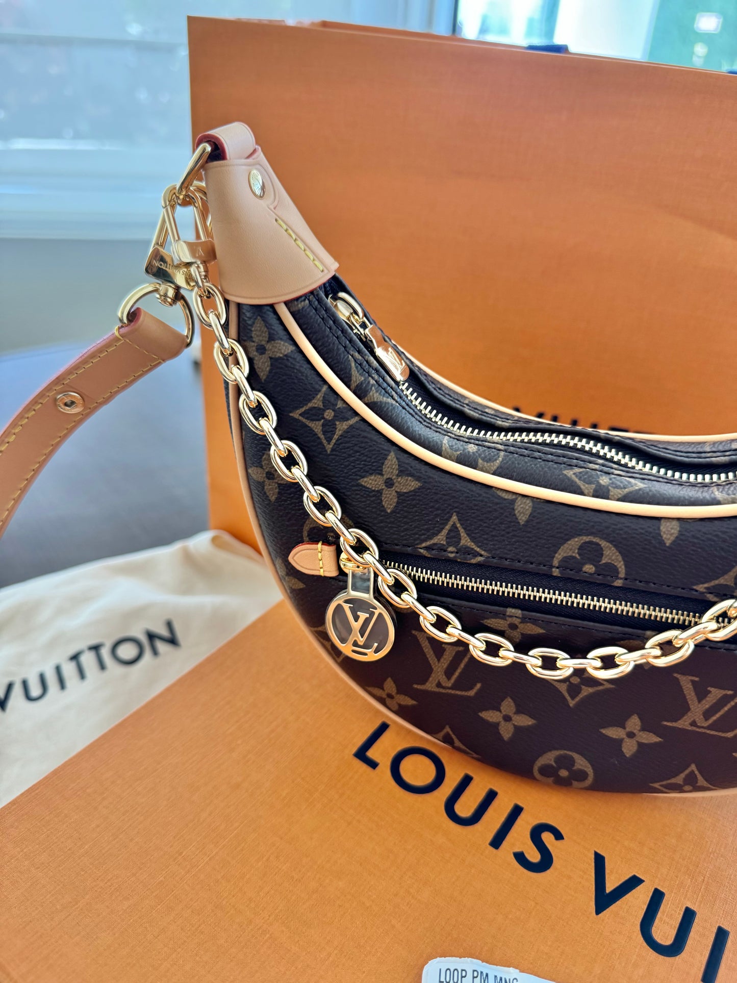 Louis Vuitton Loop PM M81098 Crossbody Brown Monogram Canvas