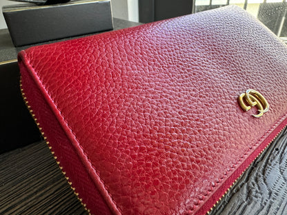 Gucci GG Marmont Zip-Around Leather Continental Wallet