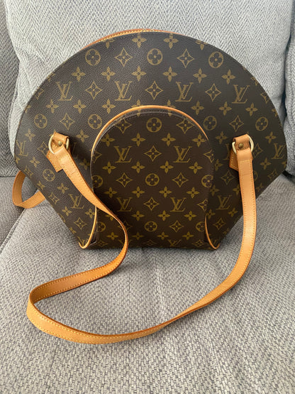 Louis Vuitton Ellipse GM Shoulder Bag Brown Canvas