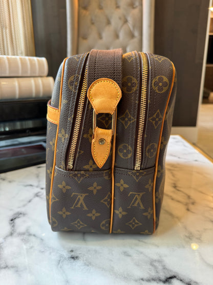 Louis Vuitton Reporter Crossbody Travel Bag GM Brown Canvas