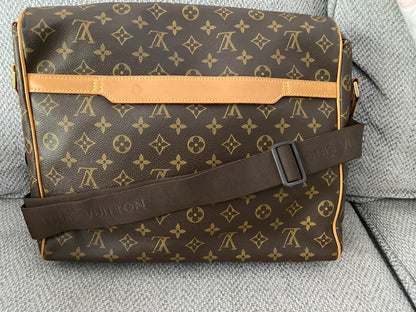 Louis Vuitton Abbesses Messenger Laptop Bag Brown Monogram Canvas