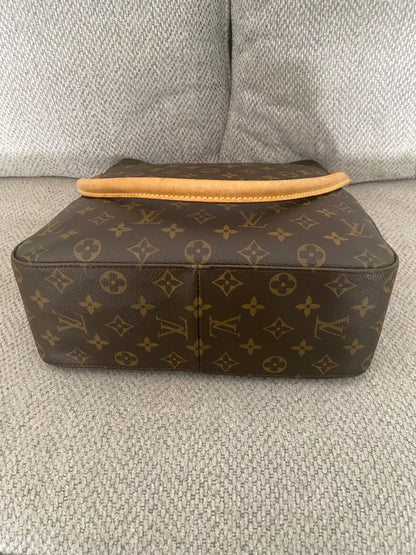 Louis Vuitton Looping Shoulder Bag GM Brown Leather