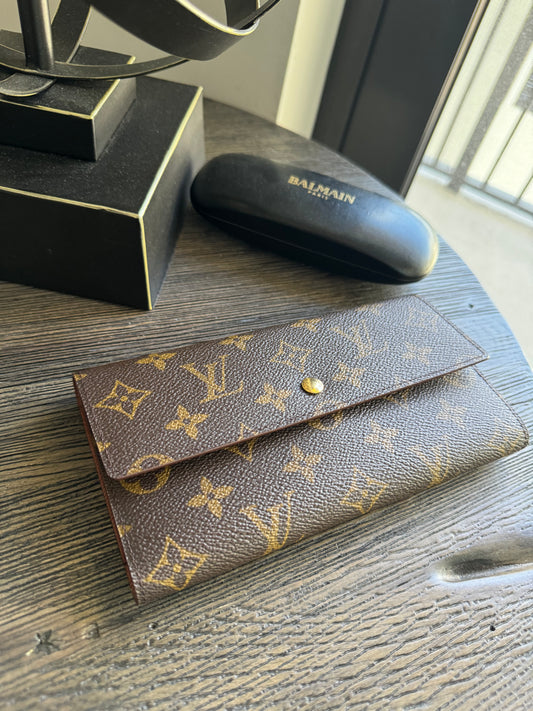 Louis Vuitton Long Wallet Portefeuille International Brown Monogram