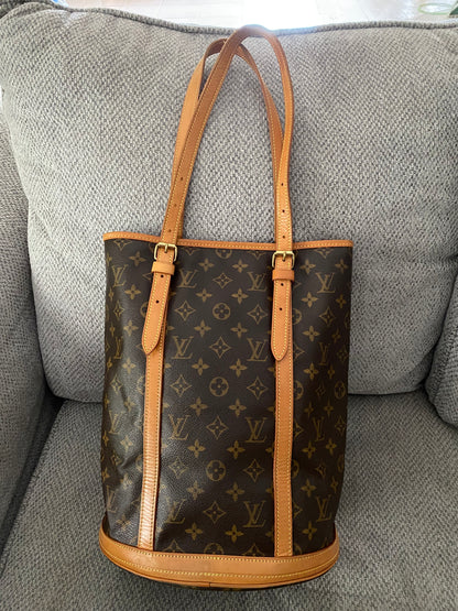 Louis Vuitton LV Tote Bucket bag GM Brown Monogram