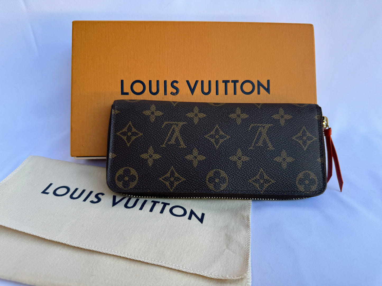 Louis Vuitton Clémence Portefeiulle Wallet Long Brown Monogram Canvas