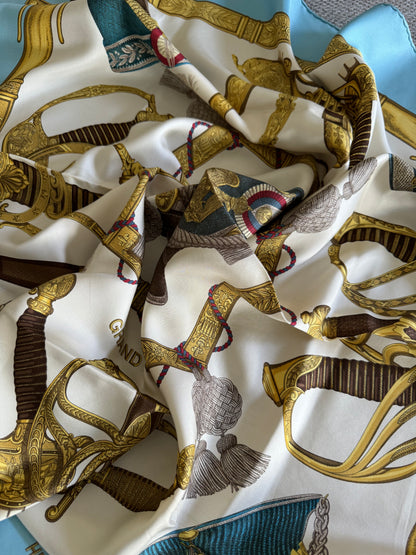 Hermes “Grand Uniforme” Scarf by Joachim Metz 100% Silk