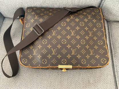 Louis Vuitton Abbesses Messenger Laptop Bag Brown Monogram Canvas