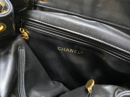 CHANEL Quilted Classic Vintage CC Encircled Lambskin Backpack 24K GOLD Hardware