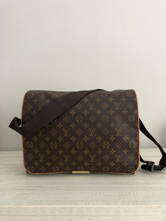 Louis Vuitton Abbesses Crossbody Messenger Bag Brown Canvas